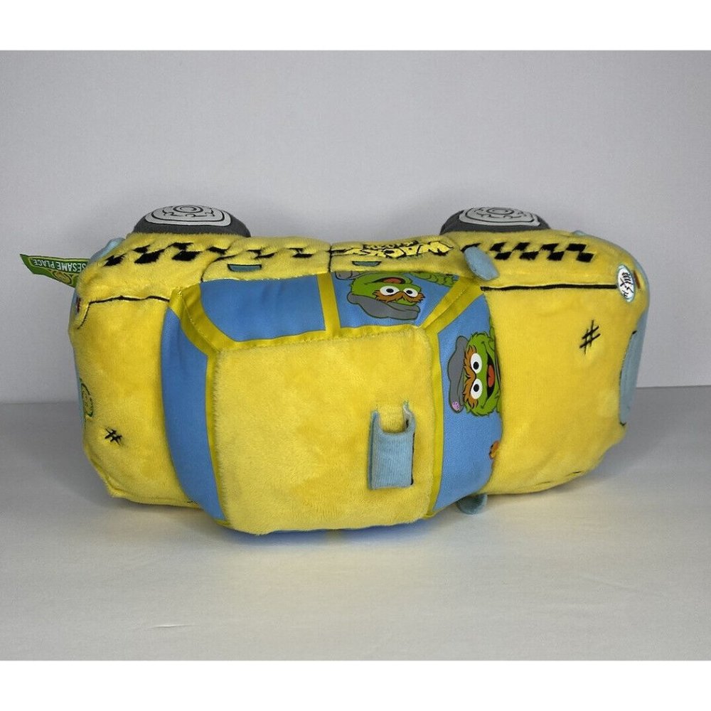 Sesame Street Oscar The Grouch Wacky Taxi Rare Yellow Plush 12 inches - Picture 7 of 11